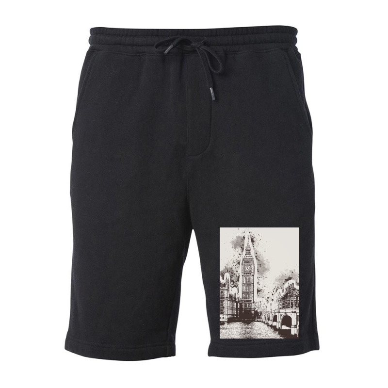 London Painting Art Fleece Short | Artistshot