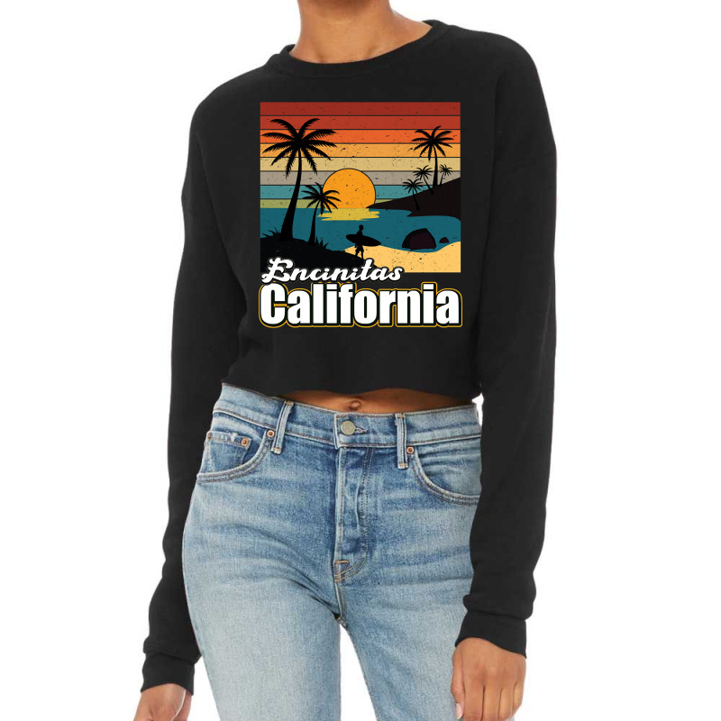 Limited Edition Surf Encinitas California Surfing Beach Gift Cropped Sweater by Jankonen637 | Artistshot