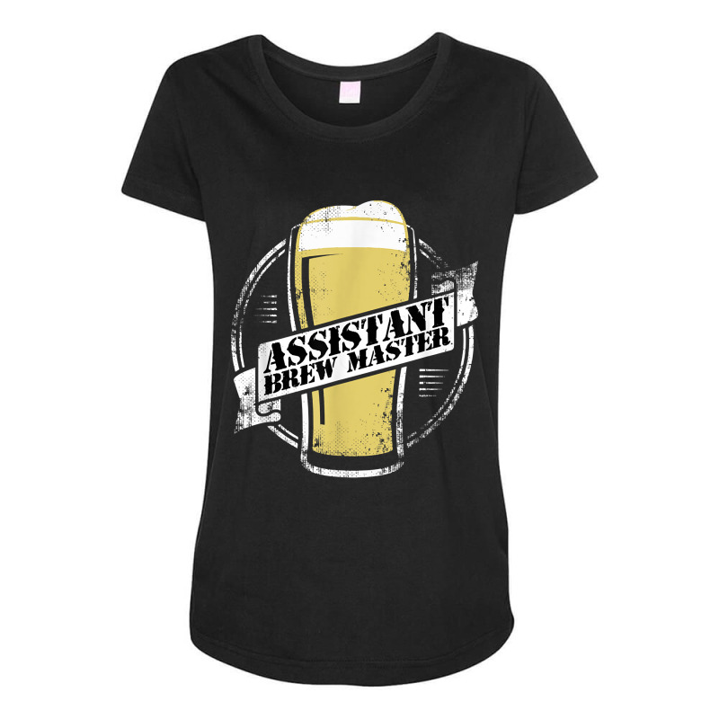 Assistant Brew Master Beer Brewing Maternity Scoop Neck T-shirt by genuinelyseriously4 | Artistshot