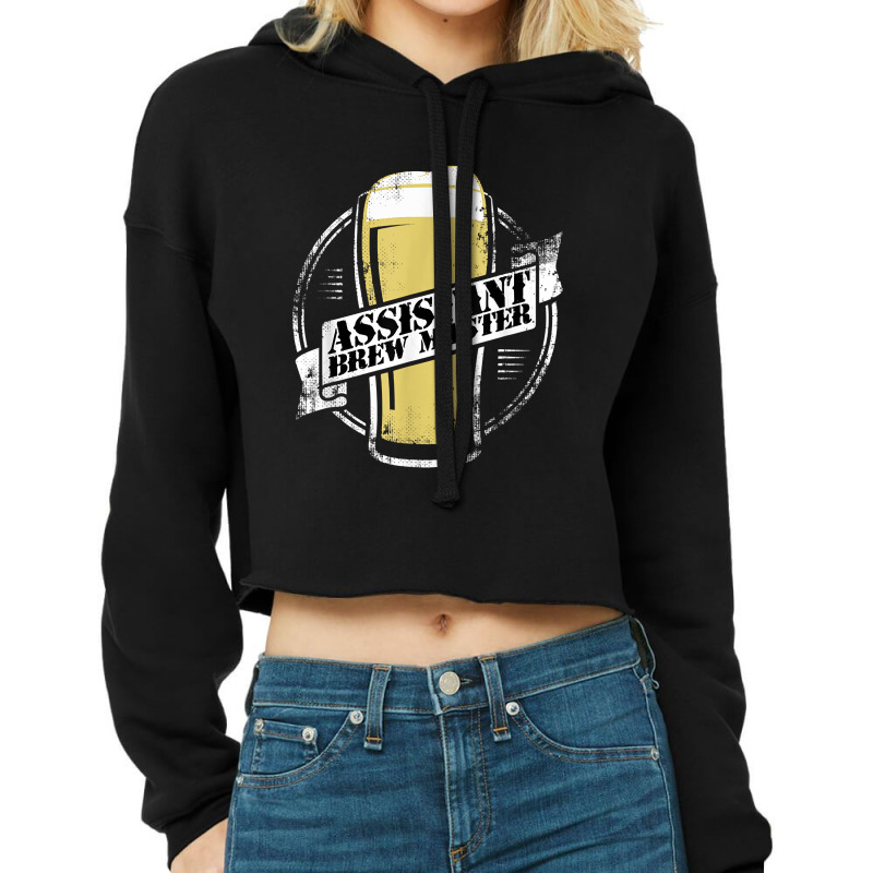 Assistant Brew Master Beer Brewing Cropped Hoodie by genuinelyseriously4 | Artistshot