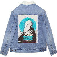 Charles Darwin Painting Art Unisex Sherpa-lined Denim Jacket | Artistshot