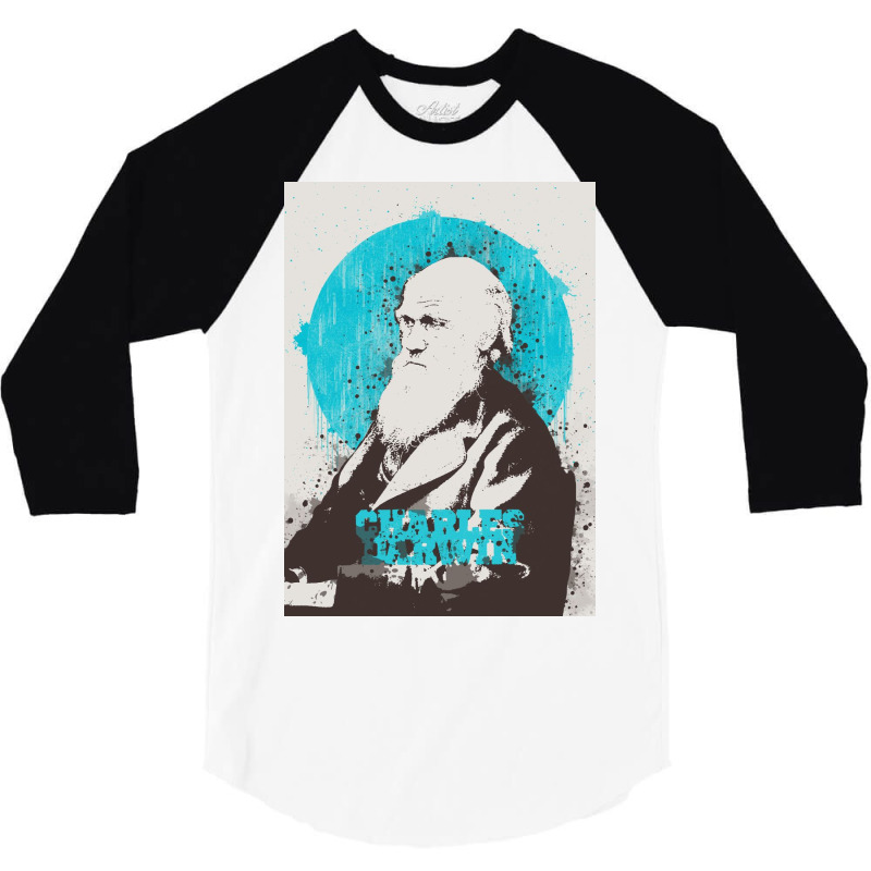 Charles Darwin Painting Art 3/4 Sleeve Shirt | Artistshot