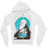 Charles Darwin Painting Art Zipper Hoodie | Artistshot