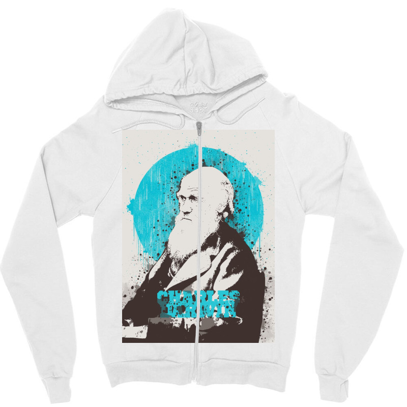 Charles Darwin Painting Art Zipper Hoodie | Artistshot