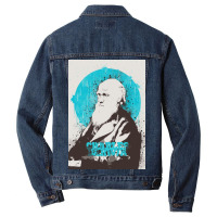 Charles Darwin Painting Art Men Denim Jacket | Artistshot