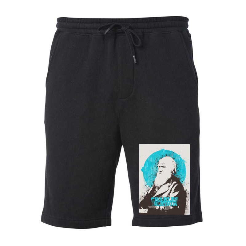 Charles Darwin Painting Art Fleece Short | Artistshot