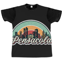 Pensacola City Retro Graphic T-shirt | Artistshot