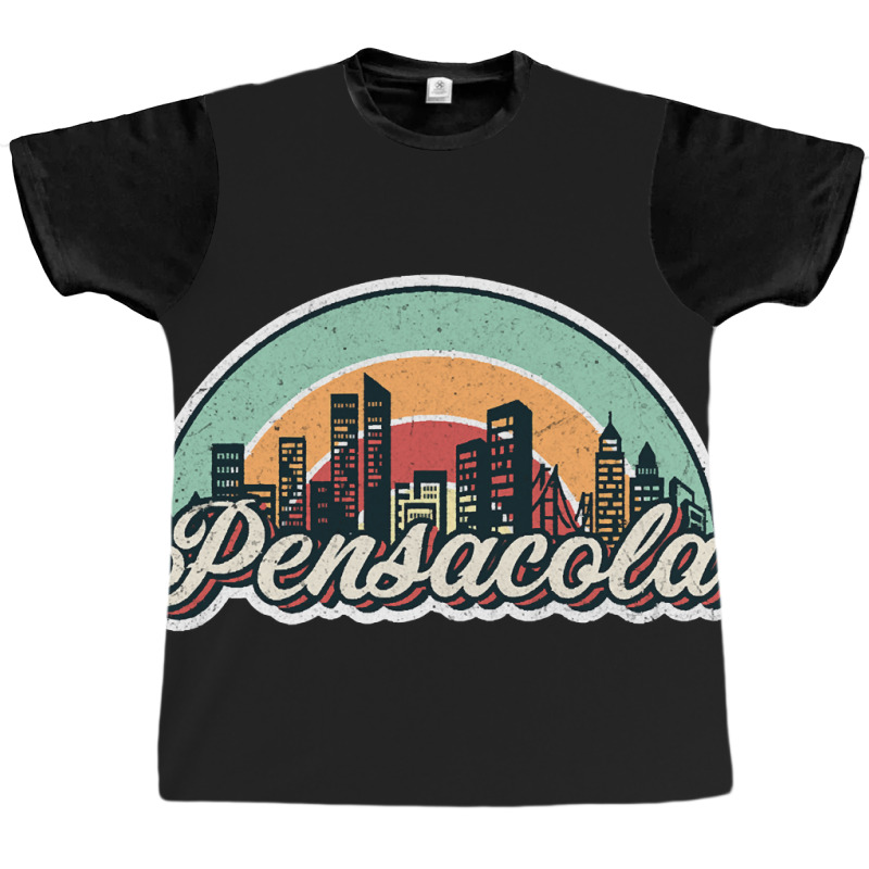 Pensacola City Retro Graphic T-shirt | Artistshot