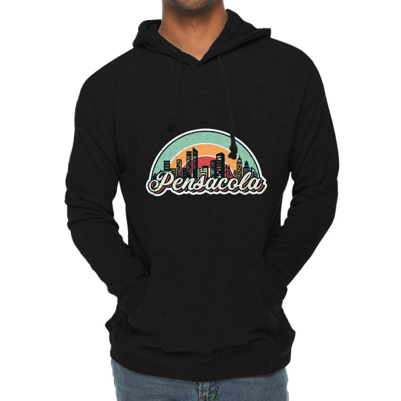 Pensacola City Retro Lightweight Hoodie | Artistshot