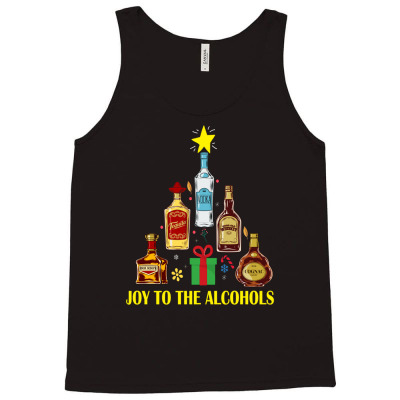 Joy To The Alcohols Christmas Tree Tank Top Designed By Guhart