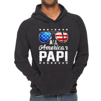 All American Papi Sunglasses American Flag 4th Of July Vintage Hoodie | Artistshot