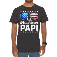 All American Papi Sunglasses American Flag 4th Of July Vintage T-shirt | Artistshot