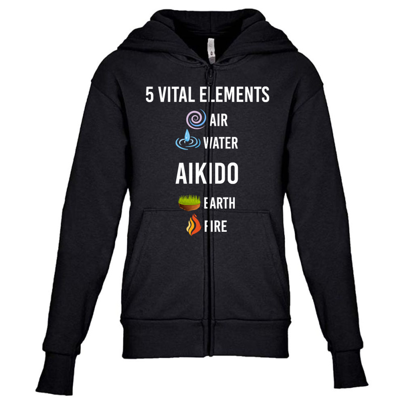 5 Elements Aikido Youth Zipper Hoodie by reallyfemales1 | Artistshot