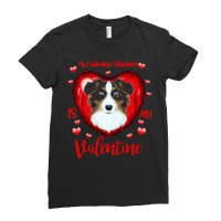 Limited Edition My Australian Shepherd Is My Valentine I Australian Sh Ladies Fitted T-shirt | Artistshot