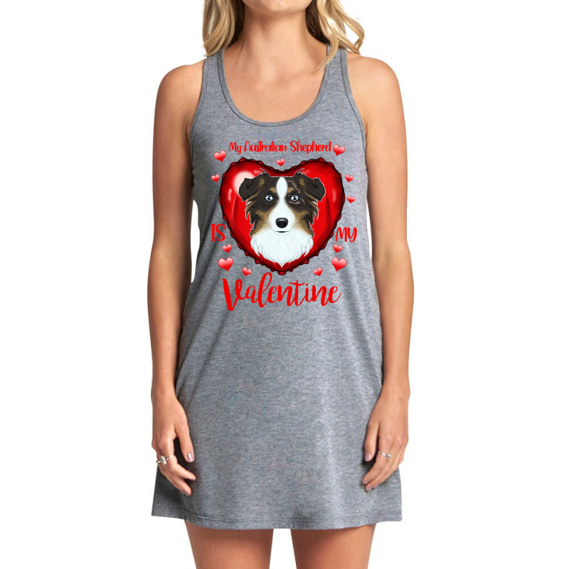 Limited Edition My Australian Shepherd Is My Valentine I Australian Sh Tank Dress by Hugo Flowers | Artistshot