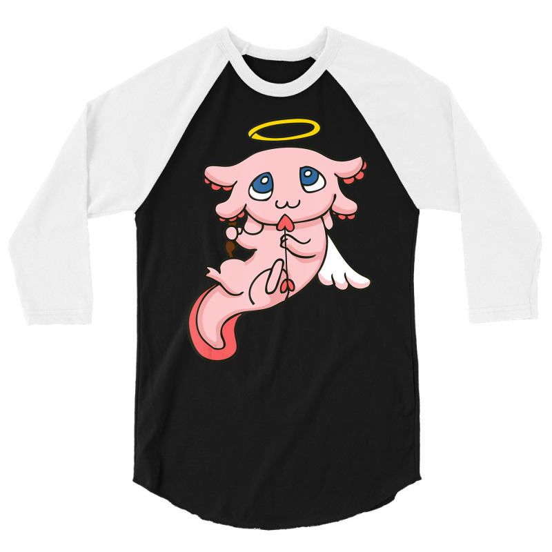 Hot Trend My Axolotl Is My Valentine Cupid Axolotls Valentines Day 3/4 Sleeve Shirt by Hugo Flowers | Artistshot