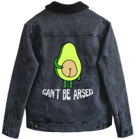 Can?t Be Arsed Two-tone Funny Avocado Unisex Sherpa-lined Denim Jacket | Artistshot