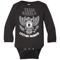 Barela Name Team Shirt Barela Lifetime Member Long Sleeve Baby Bodysuit | Artistshot