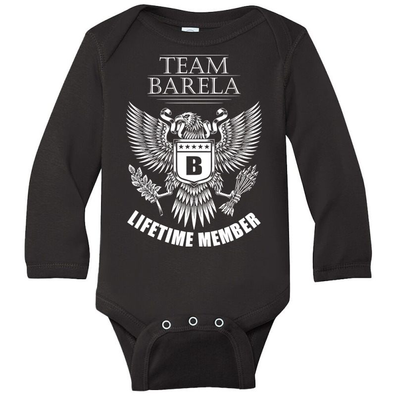 Barela Name Team Shirt Barela Lifetime Member Long Sleeve Baby Bodysuit by jauntdemant049 | Artistshot