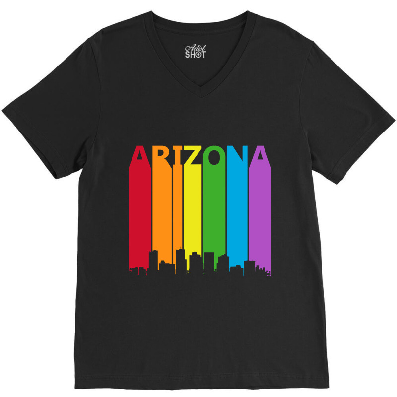 Arizona Lgbt Pride Support V-neck Tee | Artistshot