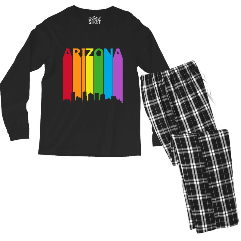 Arizona Lgbt Pride Support Men's Long Sleeve Pajama Set | Artistshot