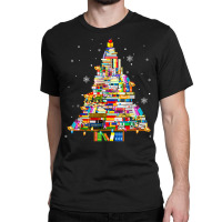 Librarian And Book Lover Christmas Library Tree Lights Xmas T Shirt Classic T-shirt | Artistshot