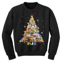 Librarian And Book Lover Christmas Library Tree Lights Xmas T Shirt Youth Sweatshirt | Artistshot