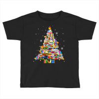 Librarian And Book Lover Christmas Library Tree Lights Xmas T Shirt Toddler T-shirt | Artistshot