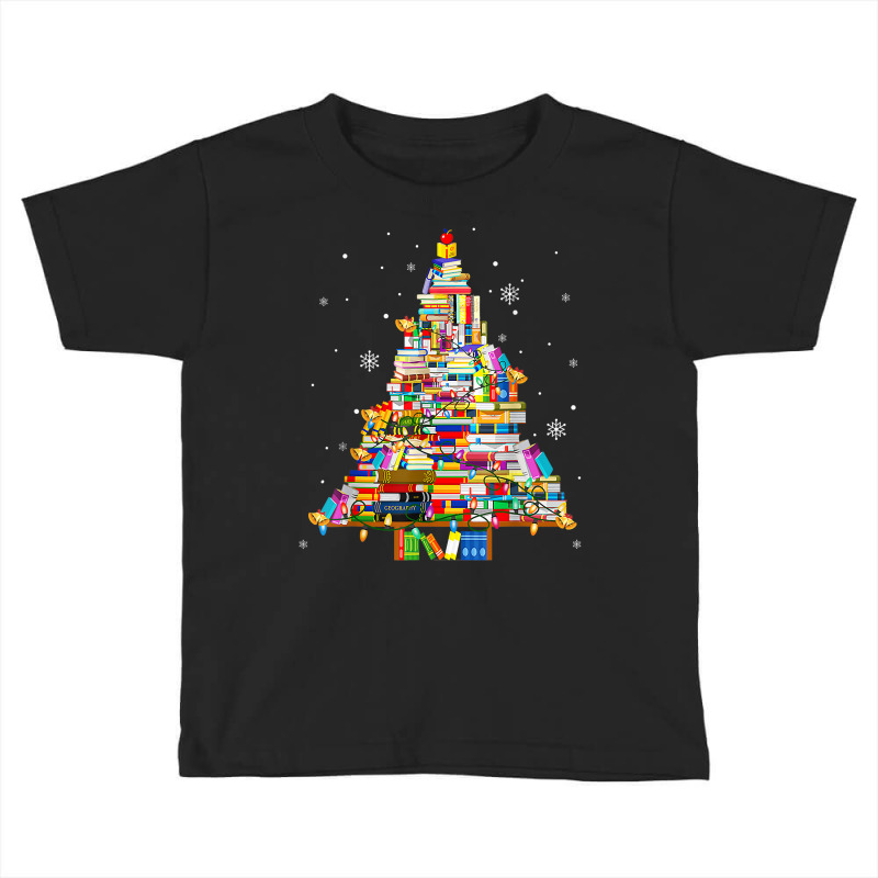 Librarian And Book Lover Christmas Library Tree Lights Xmas T Shirt Toddler T-shirt by veroniquetour3tz | Artistshot