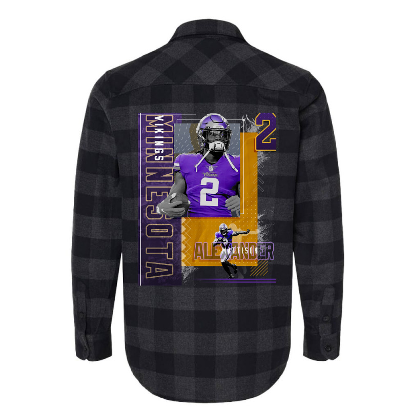 Alexander Mattison Football Paper Poster Vikings 2 Flannel Shirt | Artistshot