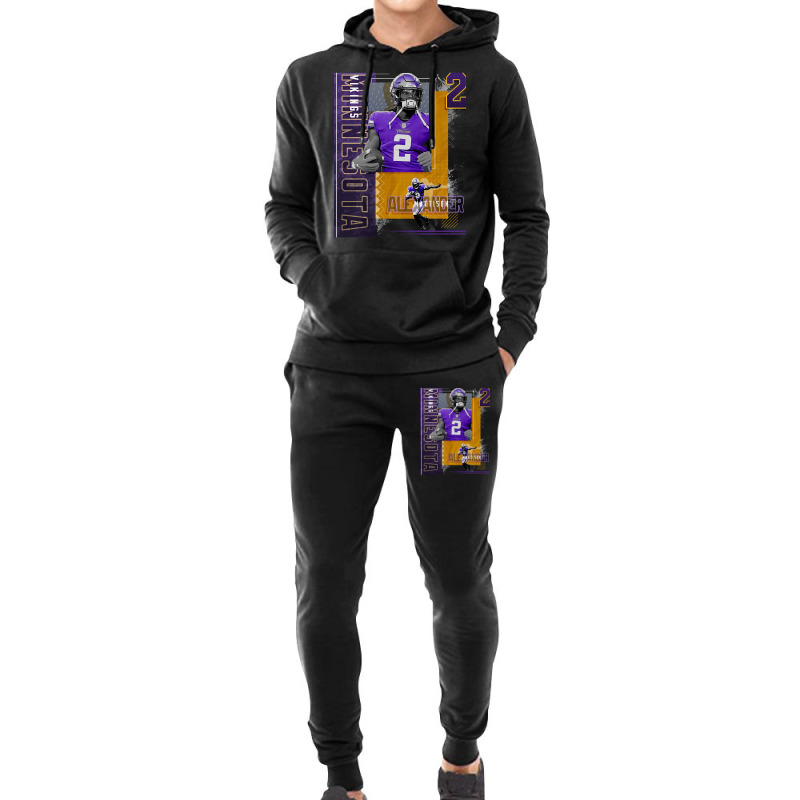 Alexander Mattison Football Paper Poster Vikings 2 Hoodie & Jogger Set | Artistshot