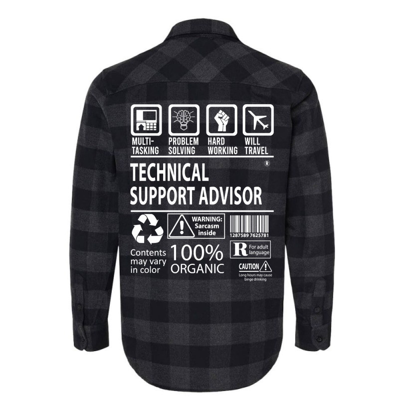 Trending Technical Support Advisor T Shirt - Multitasking Certified Jo Flannel Shirt by Jankonen637 | Artistshot