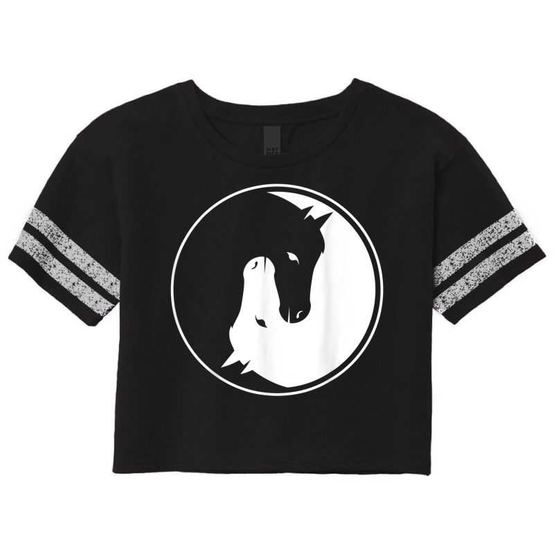 Yin And Yang Horse  For Every Horseman And Rider! Scorecard Crop Tee by SamuelTABraun | Artistshot