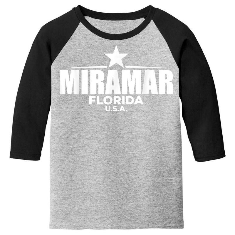 Miramar Florida Retro Vintage T Shirt Youth 3/4 Sleeve | Artistshot