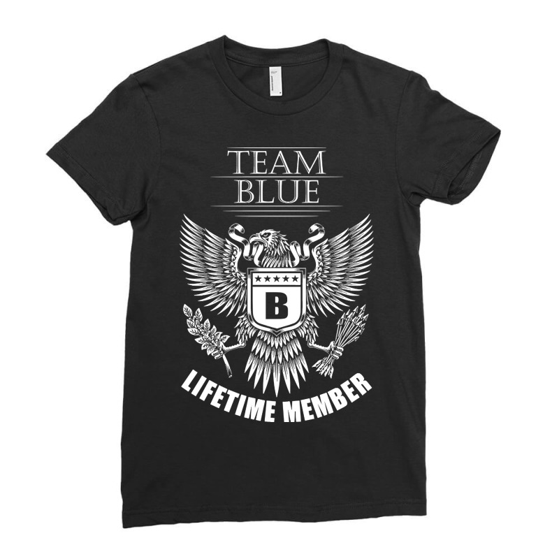 Blue Name Team Shirt Blue Lifetime Member Ladies Fitted T-Shirt by denverhumans58 | Artistshot