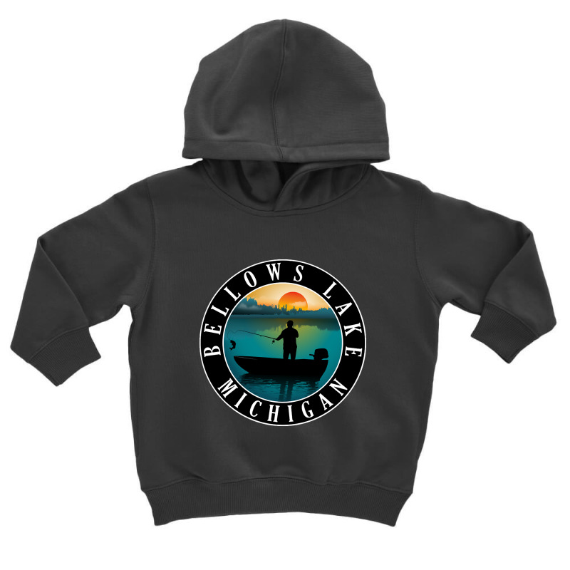 Bellows Lake Fishing Michigan Sunset Toddler Hoodie by fencingderby989 | Artistshot