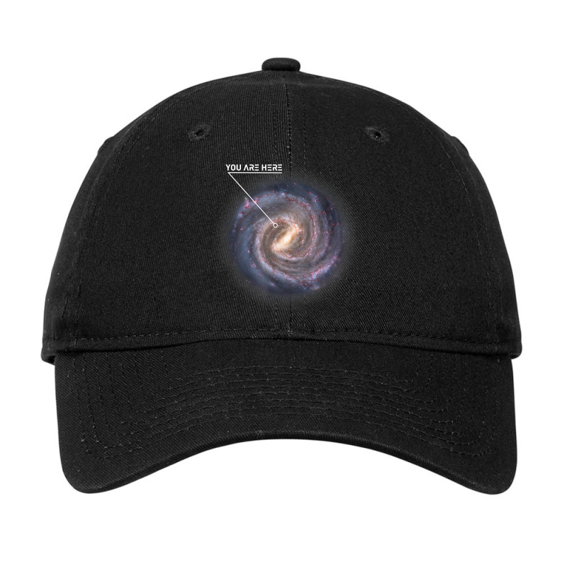 You Are Here Galaxy Astronomy Milky Way Space Sci-fi Adjustable Cap by SamuelTABraun | Artistshot