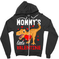 Trending Kids Dinosaur Valentines Day Mommy's Little Valentine T-rex B Zipper Hoodie | Artistshot