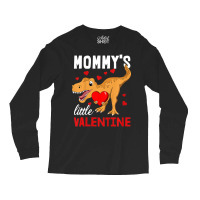 Trending Kids Dinosaur Valentines Day Mommy's Little Valentine T-rex B Long Sleeve Shirts | Artistshot