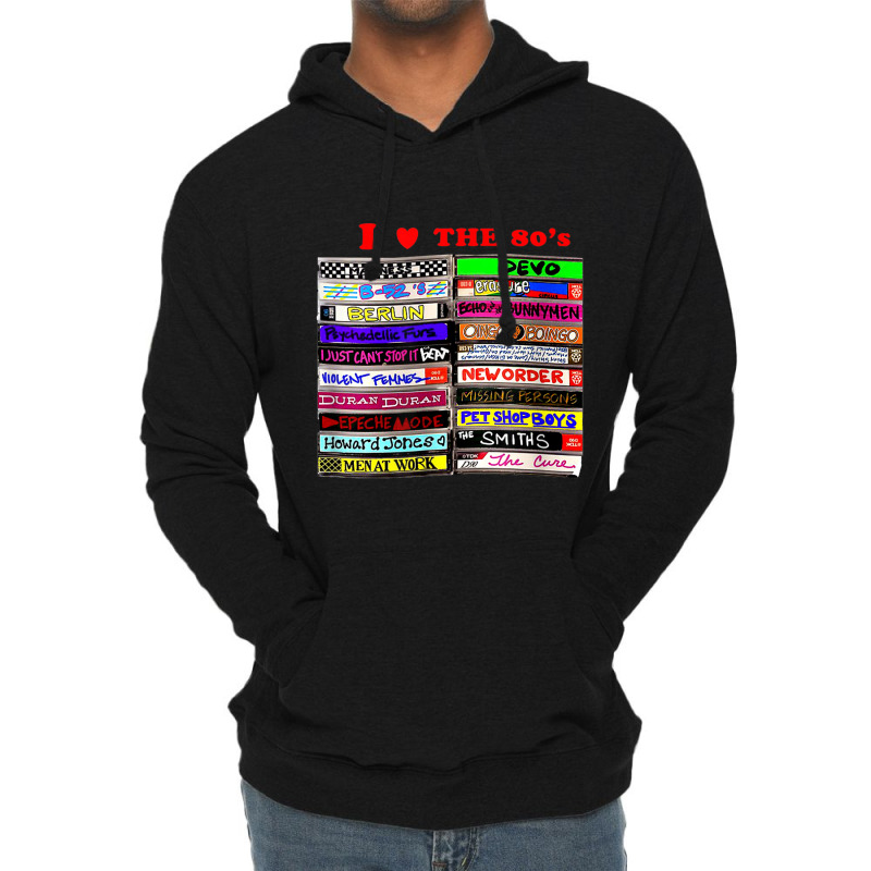 I Love The 80's Tapes Electronic Synth Pop New Wave Goth Lightweight Hoodie by JoshuaDavidRocoe | Artistshot