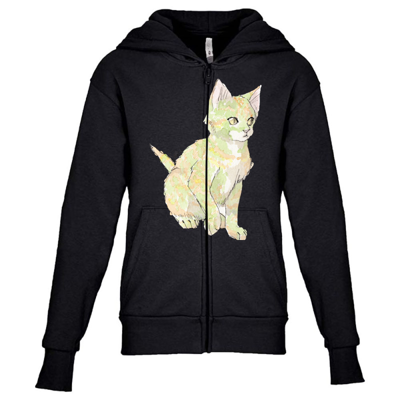 Caramel Apple Kitten Youth Zipper Hoodie by dealgummy642 | Artistshot