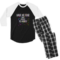 Have No Fear The Pilot Is Here!  For Pilots Men's 3/4 Sleeve Pajama Set | Artistshot