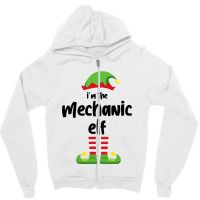 I'm The Mechanic Elf Family Matching Christmas Pajama Zipper Hoodie | Artistshot