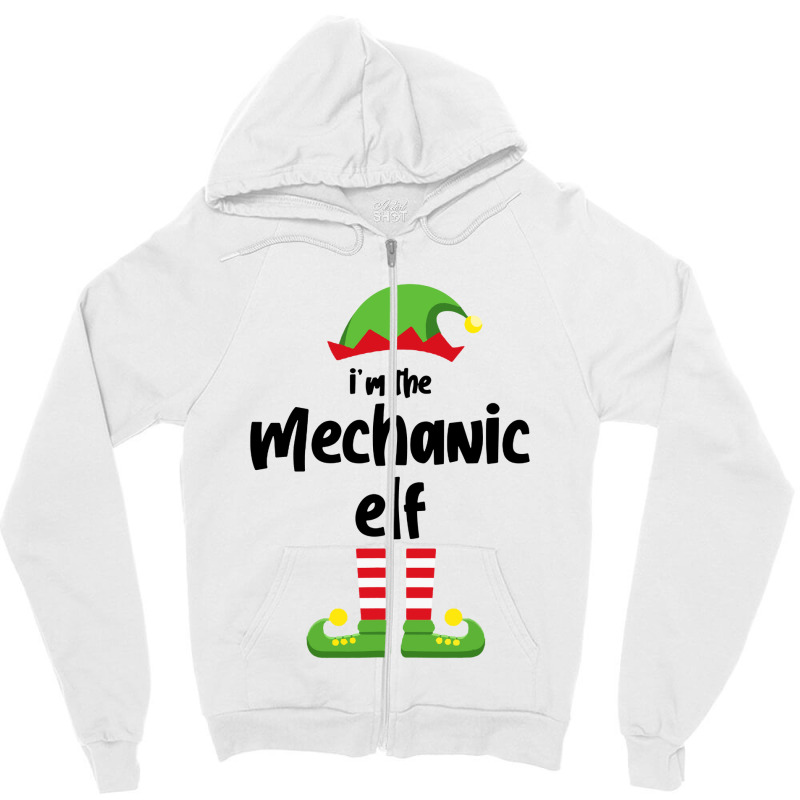 I'm The Mechanic Elf Family Matching Christmas Pajama Zipper Hoodie by OblongTshirt | Artistshot