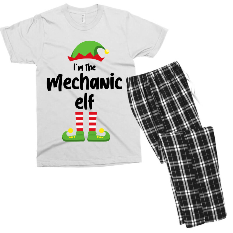 I'm The Mechanic Elf Family Matching Christmas Pajama Men's T-shirt Pajama Set by OblongTshirt | Artistshot