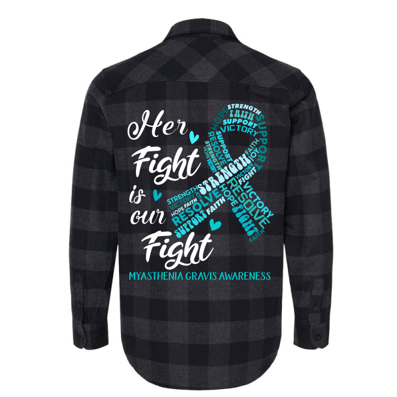 Myasthenia Gravis Awareness Her  Is Our Green Yellow Flannel Shirt | Artistshot