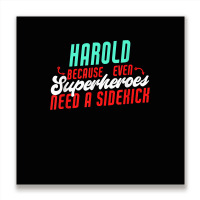 Harold Because Even Superheroes Need A Sidekick Funny Harold T Shirt Metal Print Square | Artistshot