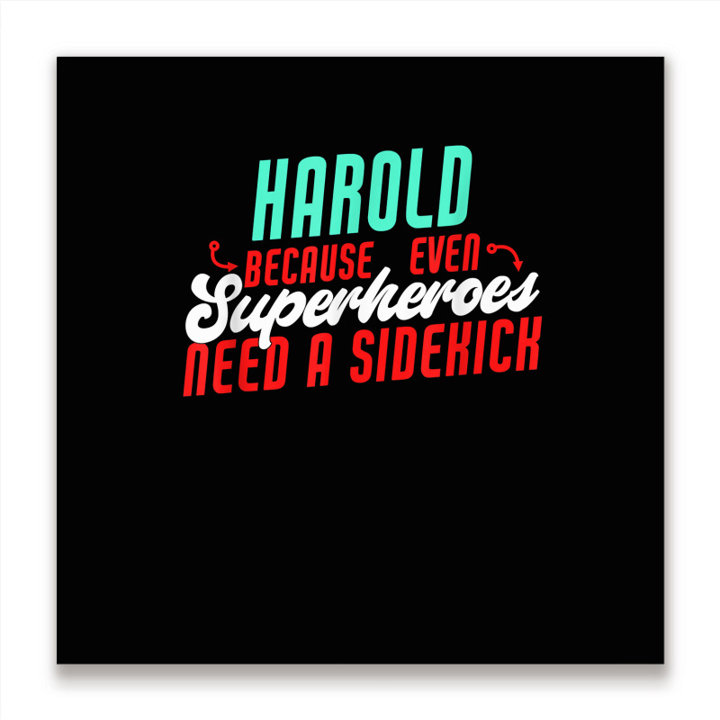 Harold Because Even Superheroes Need A Sidekick Funny Harold T Shirt Metal Print Square by barrydygertkkx | Artistshot