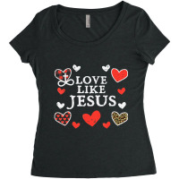 Limited Edition Love Like Jesus God Valentines Day Christian Men Women Women's Triblend Scoop T-shirt | Artistshot