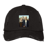 American Gothic, By Grant Wood, Oil On Beaverboard, 1930. Vintage Cap | Artistshot